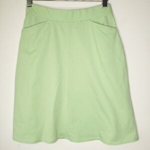 J. Jill Skirt Size XSP Green Cotton Elastic Waist Pockets Pull On Cottagecore